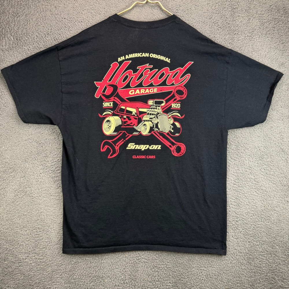 Snap-on Hot Rod Garage Classic Cars Graphic T-Shirt Black Mens Large